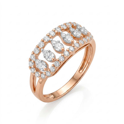 Vintage Lattice Rose Gold Ring