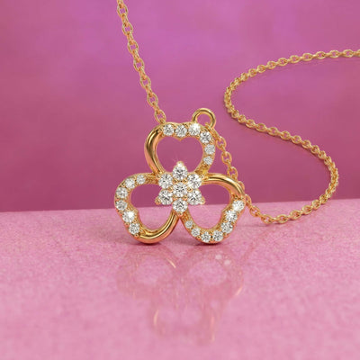 Clover Trefoil Diamond Pendant