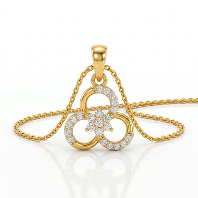 Clover Trefoil Diamond Pendant