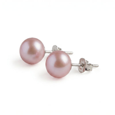 Classic Pink Freshwater Pearl Stud Earrings