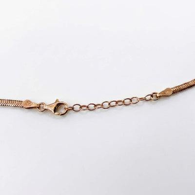Silver Rose Gold Herringbone Snake Chain Necklace for Women