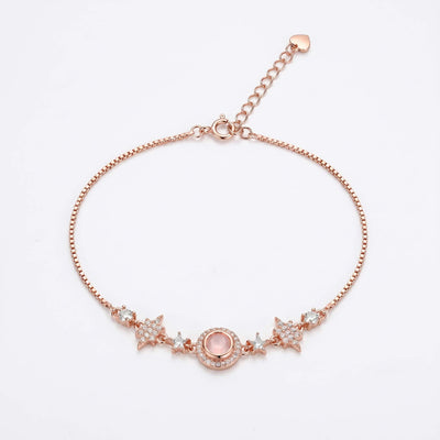 Rosé Royale Medallion Charm Anklet