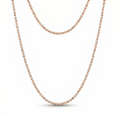 925 Sterling Silver Rose Gold Ball Chain for Women Fine Jewelry Minimalist Chain Necklace Replacement