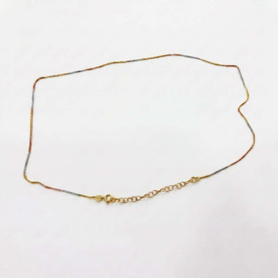 Elegant  Tone Fine Silver Chain with Gold and Silver Finish Adjustable Jewelry for Women